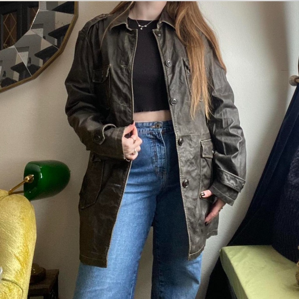 Vintage Brown Leather Jacket